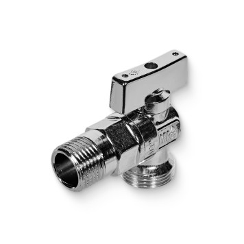 Кран НН 1/2 х3/4 шаровой MIAMI для подкл. бачков c розеткой 1/2 из нерж. стали для бытов. вент