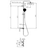 Bossini Apice Стойка для душа с термостатическим смесителем, верхним душем Oslash;280 мм., ручным душем и шлангом 1500 мм., цвет: хром