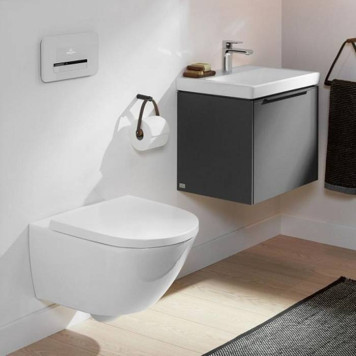 Villeroy Boch Subway 3 Унитаз подвесной, безободковый, сиденье-в комплекте SoftClosing, CeramicPlus, цвет: альпийский белый-3