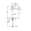Fantini Nostromo SMALL Смеситель для раковины на 1 отв., высокий излив, цвет: черный матовый. 50 13 G906WF