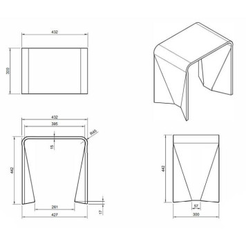 Knief Solid Surface Табурет отдельностоящий, из полимерного материала, цвет: Citrin # 060. 70301060-1
