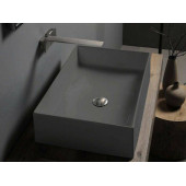 Раковина, Scarabeo, Teorema 2.0, шгв 600-400-140, отверстия для смесителя-отсутствуют, BIOKER, цвет-Lava