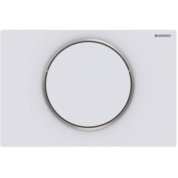 115.758.JT.5 Смывная клавиша Geberit Sigma10 смыв/стоп к 111.300/350/361/362/380/390/796, белый матовый лак, легко чистящееся покрытие/полированное 115.758.JT.5