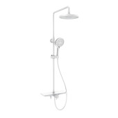 AQM 8002W Душ. система со смесителем Cold Start, Ø225/125мм, 1/3 режима, высота 1000-1200мм, Белы AQM8002W