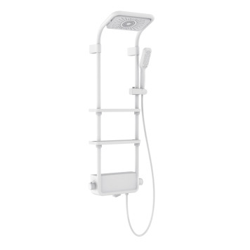 AQM 8003W Душ. сист. с терм. для душ. каб. + аэр., 240х148/140х67 мм, 1/1 режим, выс. 1108 мм, AQM8003W