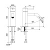 Almar Mixers Смеситель для раковины, 1 отв., без донного клапана, цвет: никель брашированный