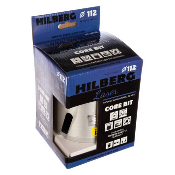 Коронка алмазная по бетону 112 мм Hilberg Laser HM211-4