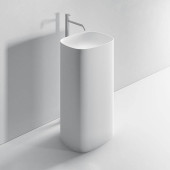 NOORTH milldue edition TUBE Раковина 48х38xh87 напольная из Cristalplant ,слив в стену, без отв. для смес, без перелива, цвет: белый матовый. 4933*0 Bianco Opaco