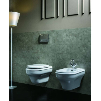 Azzurra Charme Биде подвесное 52x40xH34 см с 1 отв., c креплением KIT 2000 CF, цвет: Bianco lucido-1