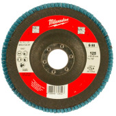 Круг тарельчатолепестковый Milwaukee SL50/125G80 Zirconium 125 мм/зерно 80 (226)
