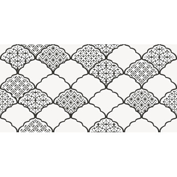 Эллен Декор черно-белый 1641-8647 19,8х39,8