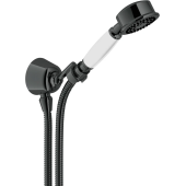 AD143/7FLP душевой набор с шланговым подсоединением, глянцевый черный AD143/7FLP