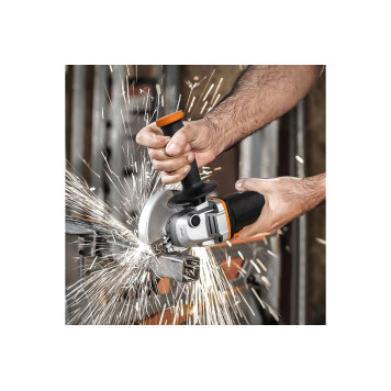 Угловая шлифмашина аккумуляторная WORX WX800,20В, 115 мм, 2*2,0Ач, кейс-10