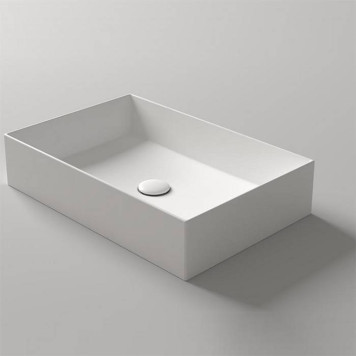 Simas Agile Раковина 60х40 см, без отв., на столешницу, без перелива, цвет: белый матовый-1
