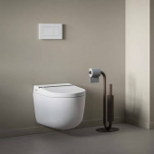 Artceram Hype Унитаз-биде 38х59см., подвесной, безободковый, saniglaze, soft-close, с пультом управления, цвет: белый матовый. KHYV001 05 00