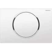 115.758.KJ.5 Смывная клавиша Geberit Sigma10 смыв/стоп к 111.300/350/361/362/380/390/796, белые/глянцевый хром 115.758.KJ.5