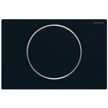115.758.14.5 Смывная клавиша Geberit Sigma10 смыв/стоп к 111.300/350/361/362/380/390/796, черный матовый лак, легко чистящееся покрытие/полированное 115.758.14.5