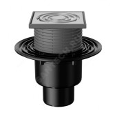 Трап рег верт/вып сух/затв Дн50/75/110 нерж/реш 125x125 T 310.0 SDsP Fachmann 04.055