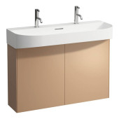 Laufen Sonar Комплект мебели с раковиной, 1000x420x145 мм., с 2 отверстиями для смесителя, база под раковину 975х240х600 мм, 2 дверцы, цвет: медь. 4.0548.4.034.041.1,  8.1034.7.000.107.1