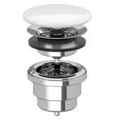 Донный клапан, Villeroy Boch, для раковин, альпийский белый