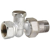 Клапан, Giacomini, R17D2, отсекающий, прямой, 3/4, 3/4, ВН, латунь, хромированный