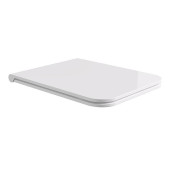 Alice Hide Сиденье с крышкой для унитаза Square, тонкое, с микролифтом, цвет: белый глянцевый/хром. MC3101SQS