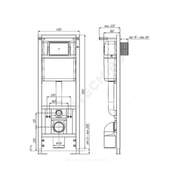 Система инсталл Circulo б/о унитаз+кн/бел сид дюр микр Selena/Анипласт C4140-3