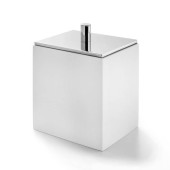 3SC BeMood White Контейнер с крышкой настольный 10хh12,5х8 см, цвет: белый/никель сатинированный матовый. BEMW48ANX
