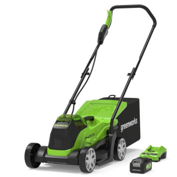 Газонокосилка аккумуляторная Greenworks 33см GD24LM33K4 (АКБ 4Ач и ЗУ)-1