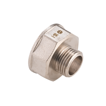 Переходник, 1/2 х 3/8, ВН, латунь никелированная