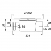 TECEdrainpoint S Сифон горизонтальный DN70