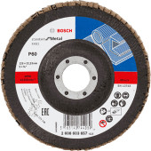 Круг тарельчатолепестковый Bosch Ф125 Metal угловой К 60 (657)