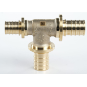 Тройник, 25, 25, 16, DZR латунь (MX), с уменьшенным торцевым проходом