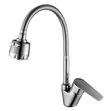 S35-26 Смеситель одноручный (35мм) для кухни с гибким изливом, хром S35-26