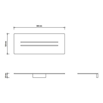 Decor Walther Mikado Полочка для душа 8.5x30x12см., подвесная, цвет: золото. 0523220-1