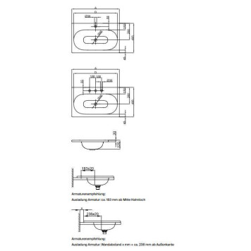 Bette COMODO Раковина встраиваемая на столешницу 60 times;49.5 times;12см, с 1 отв., сталь, цвет: белый-4