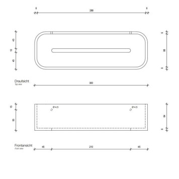 Decor Walther Black Stone DCT30 Душевая полочка 30x10см, подвесная, цвет: черный матовый / сталь матовая-1