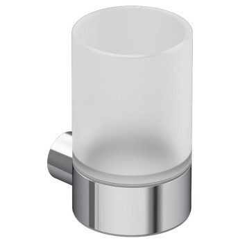 Kludi 58 975 05 Vela R Держатель со стаканом (белое матовое стекло), хром 5897505