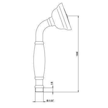 Nicolazzi Doccia Лейка Ручной душ, цвет: бронза. 7104BZ-1