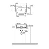 Kerasan Flo Раковина 50х40 см, 1 отв., цвет: белый