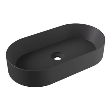 Alice Spy Oval Раковина 65x36х12см., накладная, без отв., цвет: чёрный матовый. 34240108