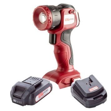 Фонарь аккумуляторный REDVERG RD-L18-3/U (без акк, без з/у) + ЗУ 2А + 2Ач АКБ