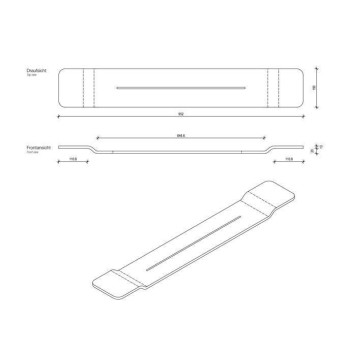 Decor Walther Black Stone WAN Полка для ванны 95x30 см, цвет: черный матовый-1
