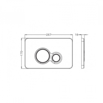 40006457 BETTOSERB Клавиша смыва MORAVA для Sava Fix белый глянец (40006457)-2