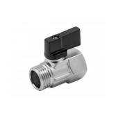 Кран шаровой, ELSEN, MINI, полнопроходной, прямой, 3/8, 3/8, НВ, PN, бар-40, T°C -от -20 до +150, ручка-бабочка, латунь