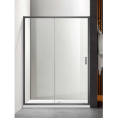 AQ ARI RA 10020GM Душевая дверь двухэлементная, раздвижная1000x2000 профиль оружейная сталь, стекло прозрачное AQ ARI RA 10020GM