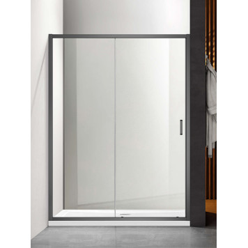 AQ ARI RA 10020GM Душевая дверь двухэлементная, раздвижная1000x2000 профиль оружейная сталь, стекло прозрачное AQ ARI RA 10020GM