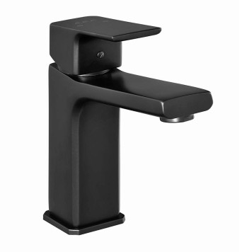 102108989C1EX TIERA смеситель для раковины 121 без донного клапана матовый черный 102108989C1EX