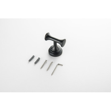 AQ4502MB КЛАССИК крючок двойной, матовый черный AQ4502MB-4