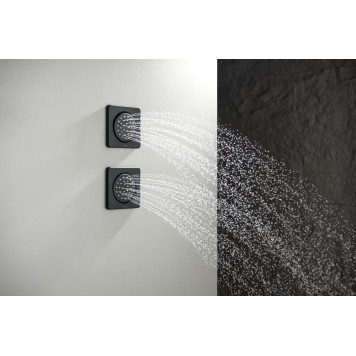 AQ2099MB боковая форсунка 130130, матовый черный AQ2099MB-4